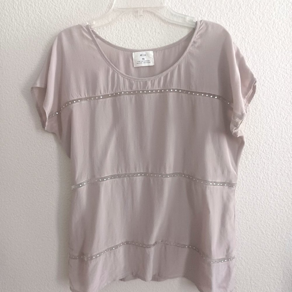 PINS AND NEEDLES Urban Outfitters Women's Silk Tank Top Crystalls,sz.XS